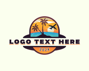 Beach Travel Plane logo