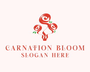 Flower Roses Bouquet  logo design