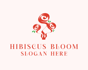 Flower Roses Bouquet  logo design