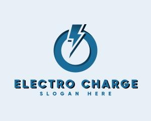 Lightning Bolt Power On logo design