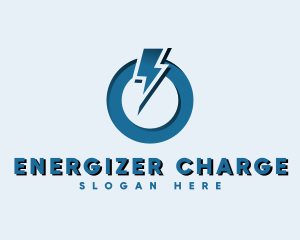 Lightning Bolt Power On logo design