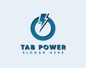 Lightning Bolt Power On logo design