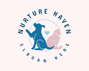 Cute Animal Friendship logo design