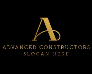 Luxury Architecture Firm Letter A logo design