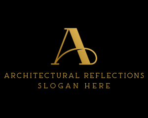 Luxury Architecture Firm Letter A logo design