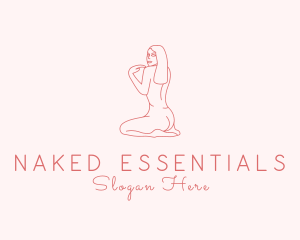 Naked Woman Body logo design
