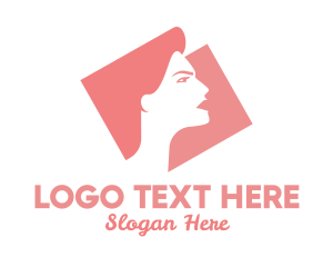 Edgy - Strong Woman Silhouette logo design
