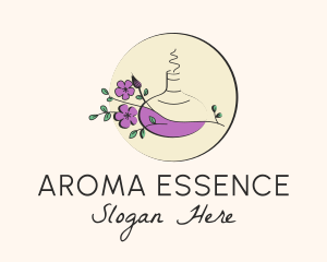 Floral Aromatherapy Diffuser logo design