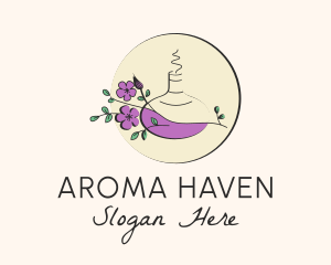 Floral Aromatherapy Diffuser logo design