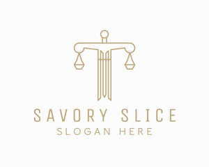 Sword Law Justice Scale Logo