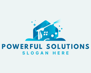 Pressure Washer Housekeeping logo design