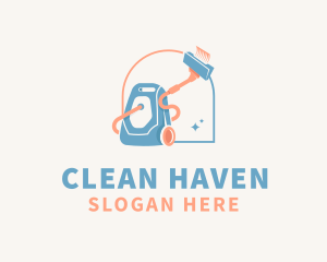 Vacuum House Cleaning logo design