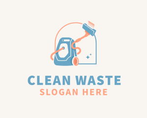 Vacuum House Cleaning logo design