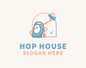 Vacuum House Cleaning logo design