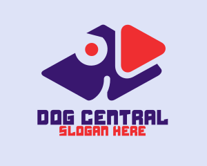 Dog Play Button logo design