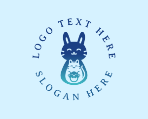 Rabbit Pet Animal logo