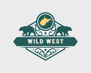 West Virginia Bear Ornament logo design