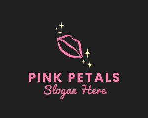 Pink Lips Cosmetics logo design