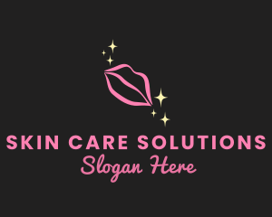 Pink Lips Cosmetics logo design