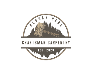 Wooden Carpenter Mallet  logo
