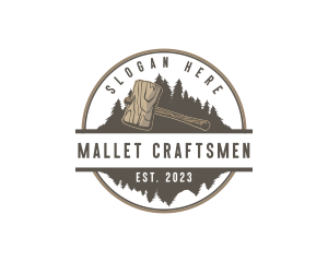 Wooden Carpenter Mallet  logo