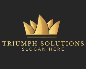 Gold Elegant Crown logo