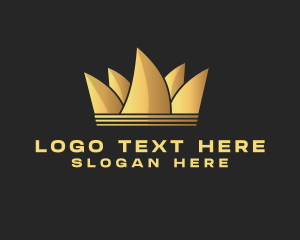 Gold Elegant Crown logo