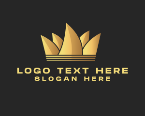 Gold Elegant Crown Logo