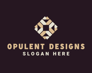 Interior Design Floor Pattern logo design