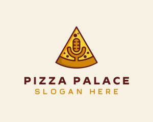 Pizza Mic Podcast logo design