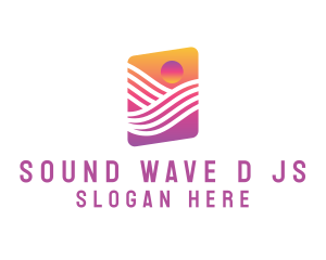 Sunset Wave Resort logo design