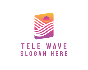 Sunset Wave Resort logo design