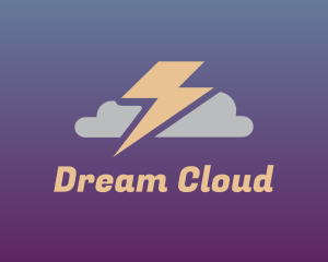 Thunder Cloud Weather logo design