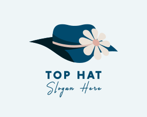 Woman Flower Hat logo design