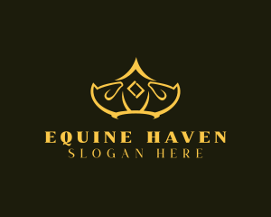 Equine Horse Crown  logo design