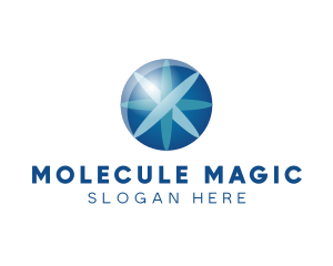 Science Molecule Sphere logo design