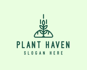 Tree Planting Seedling logo design