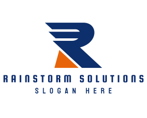 Automotive Company Wing Letter R logo design