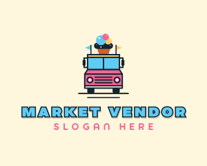 Ice Cream Food Truck logo design