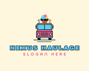 Ice Cream Food Truck logo design