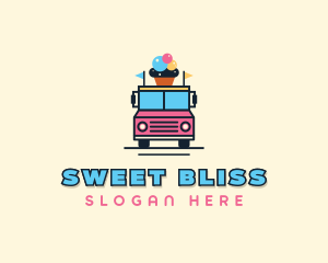 Ice Cream Food Truck logo design