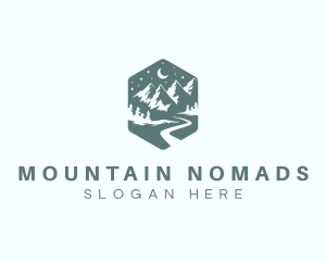 Alpine Mountain Trekking logo design