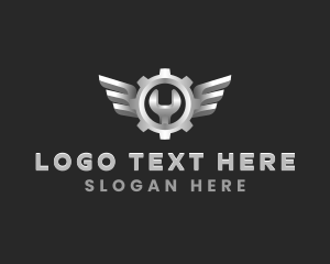 Mechanic Cog Wings logo