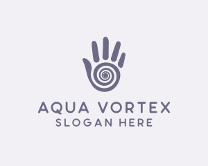 Vortex Hand Palm logo design