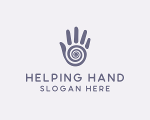 Vortex Hand Palm logo design