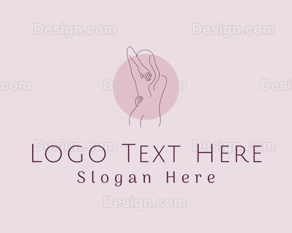 Feminine Naked Body Lingerie Logo