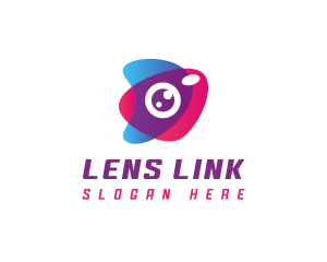 Colorful Camera Lens logo design