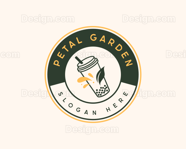 Boba Tea Drink Logo