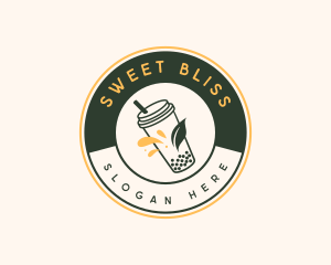 Boba Tea Drink logo design