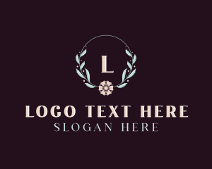 Organic Floral Leaf logo